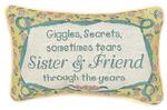 Giggles Secrets Tapestry Word Pillow